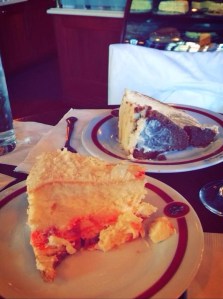 The slices are enormous. Wear lose clothing.